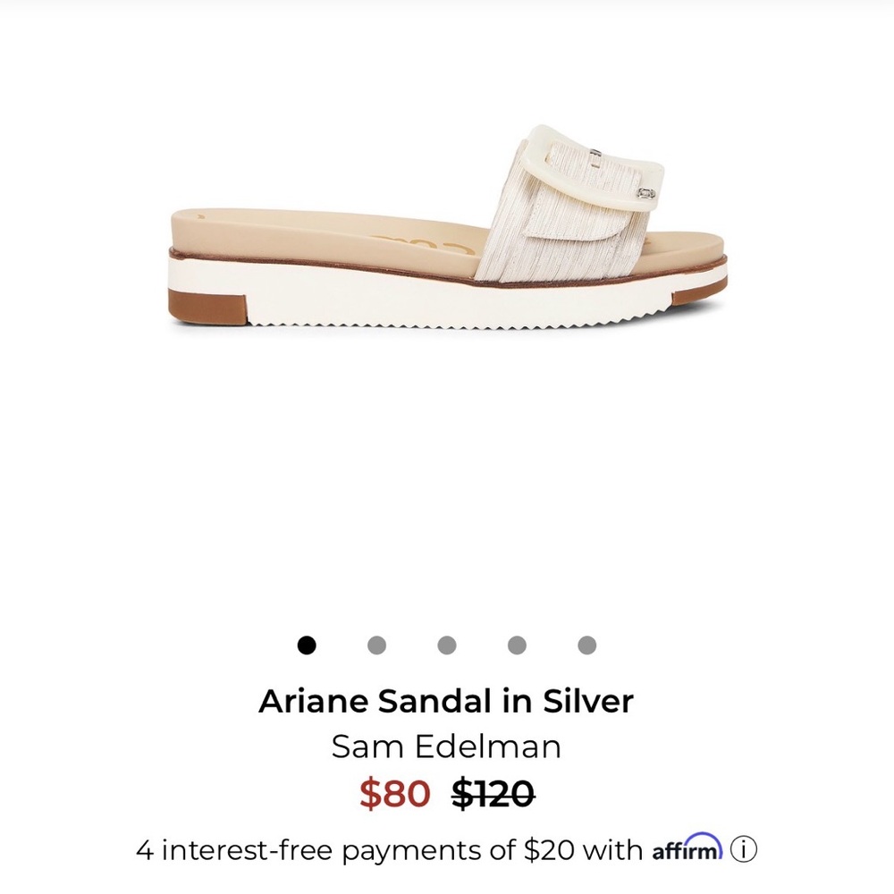 Sam Edelman Silver Ariane Sandals